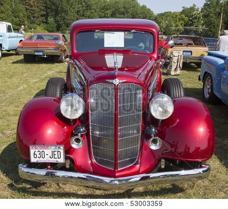 1934 Buick 57 Red Car Front View