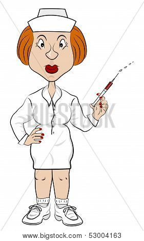 Krankenschwester Schulmaedchen Cartoon Kuessen