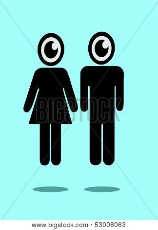 Eye icon character design