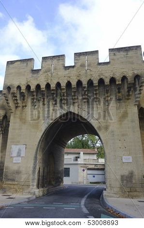 Saint Roch Gate in medieval city of Avignon, France