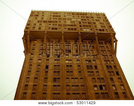 Retro Looking Torre Velasca Brutalist Architecture Milan