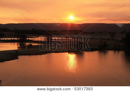 Sunset Over Penrith Lakes
