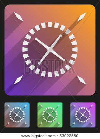 Flat icon set roulette casino