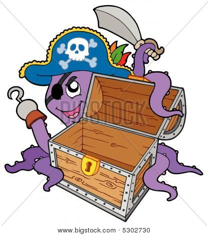 Pirate Octopus mit Brust