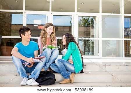 Group Of Students In Campus