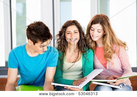 Young Group Of Students In Campus