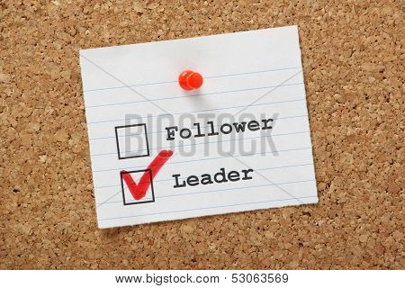 Follower or Leader?