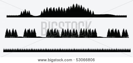 silhouette of landscape