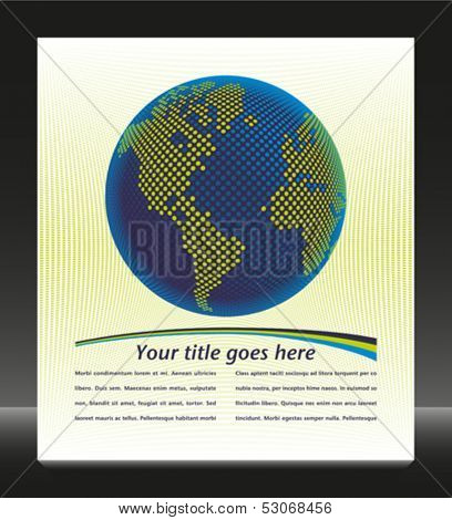 Digital world map with copy space vector. 