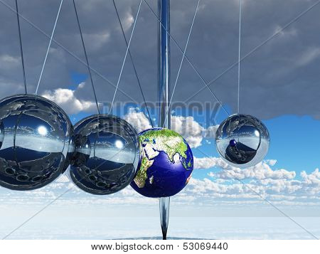 Newtons Cradle Earth
