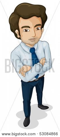 Illustration of a tall business icon on a white background