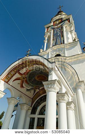 Temple-lighthouse St. Nicholas Of Myra In The Village Malorechenskoye. Crimea.