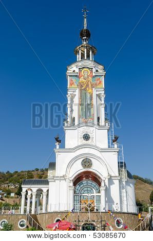 Temple-lighthouse St. Nicholas Of Myra In The Village Malorechenskoye. Crimea.