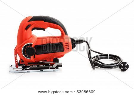 modern fretsaw isolated in white