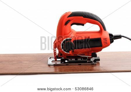 fretsaw on the laminate