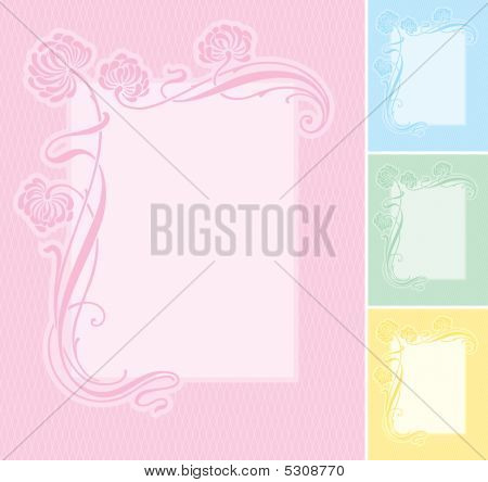 Floral etiket baggrund