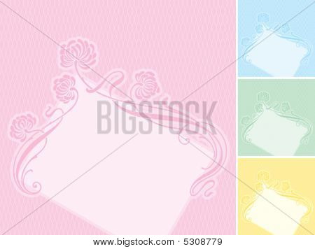 Floral etiket baggrund