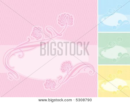 Floral etiket baggrund