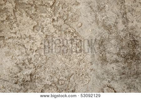Uneven concrete floor