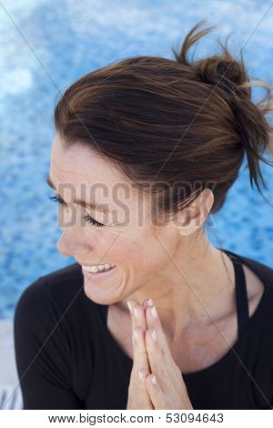 Happy Yoga Woman