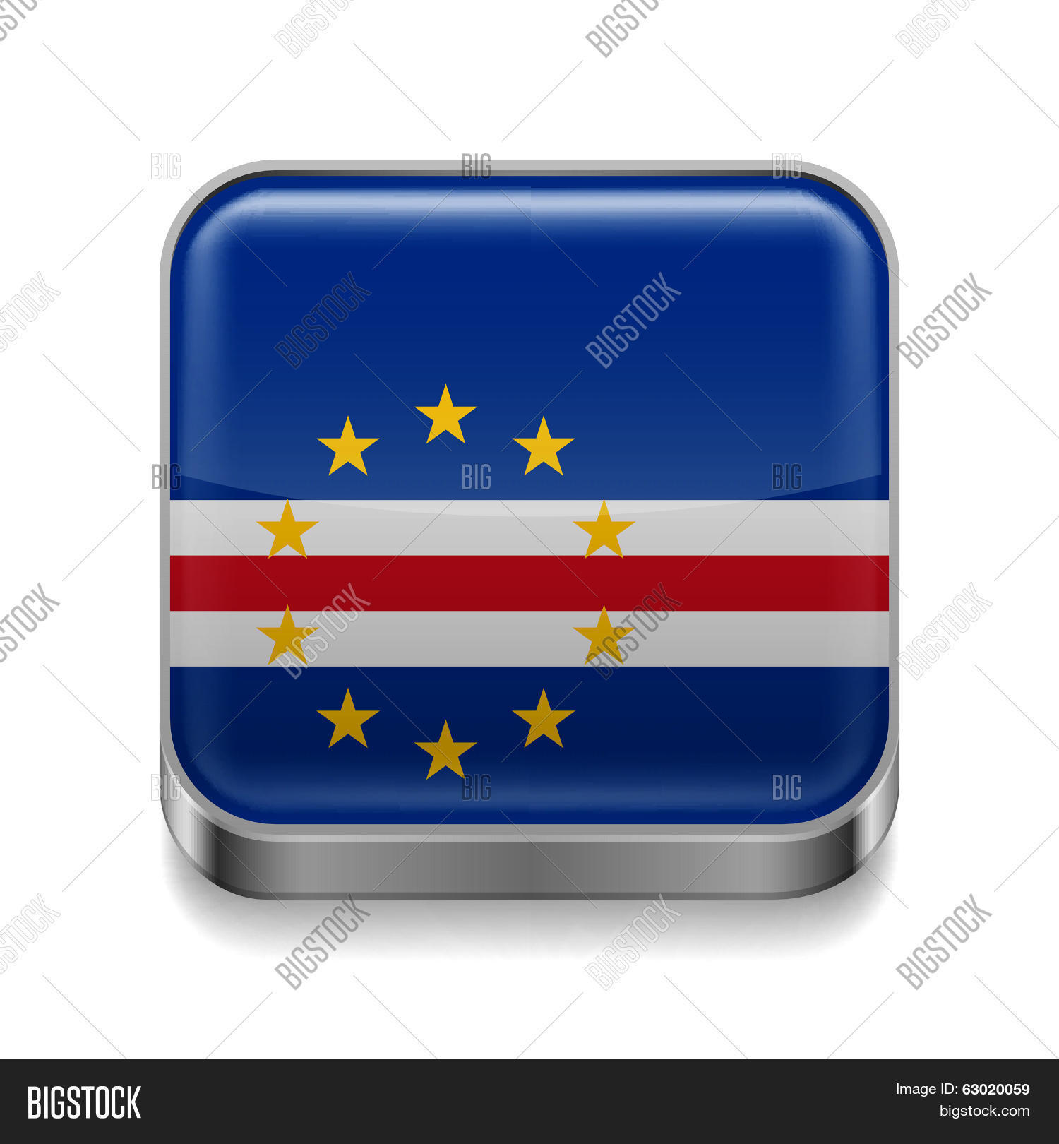 Metal Icon Cape Verde Vector & Photo (Free Trial) | Bigstock