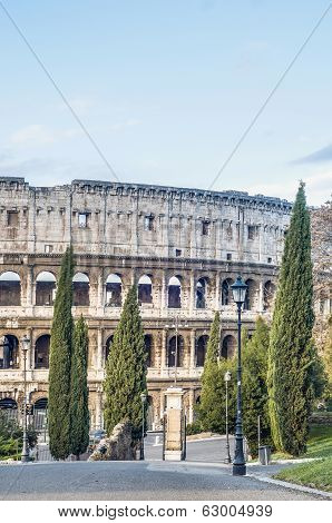 The Colosseum, Or The Coliseum In Rome, Italy