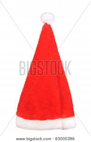 Santa Claus conical red hat.