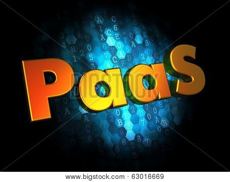 PAAS Concept on Digital Background.