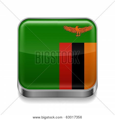 Metal  icon of Zambia