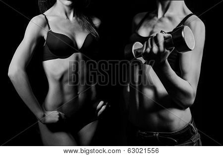 beautiful woman bodybuilder