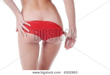 Hände und Gesäß jungen Frau