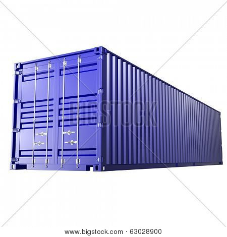 3d rendering of a shipping 40ft container