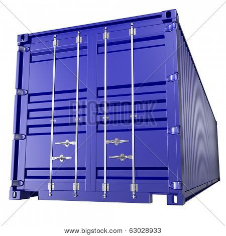 3d rendering of a shipping 40ft container