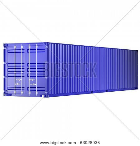 3d rendering of a shipping 40ft container