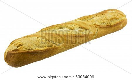 French baguette. isolated on white.