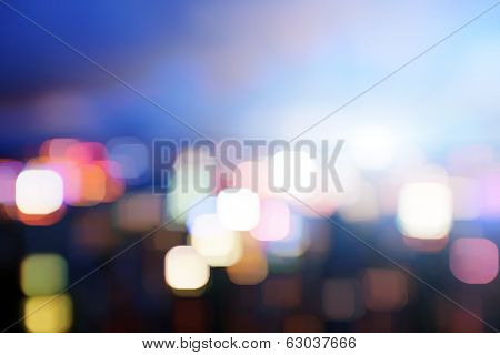 blured lighhts from peak Victoria, Hong Kong