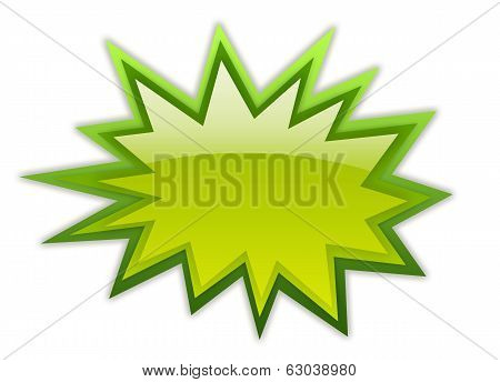 Green boom icon