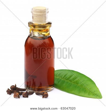 Cloves And Leaf With Essential Oil