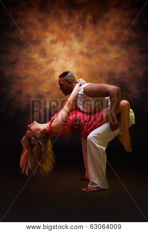 Young couple dances Caribbean Salsa
