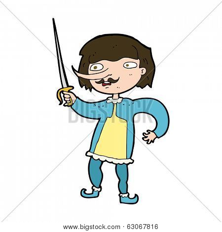 cartoon man with sword
