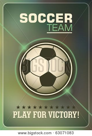 Soccer poster design. Vector illustration.