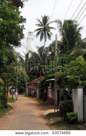 Street And Lighthouse
