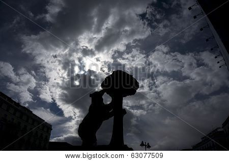 Madrid Statue Bear Strawberry Tree Sol
