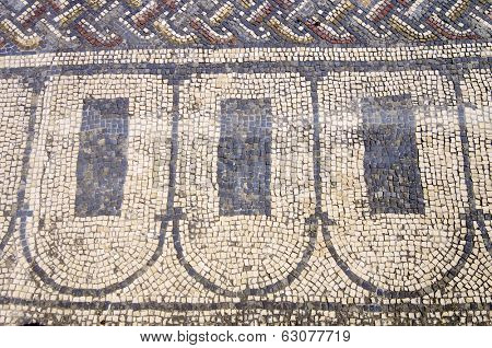 Mosaic in the Roman ruins of Conimbriga, Las Beiras, Portugal