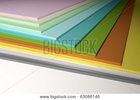 An image of some colorful plain chipboard