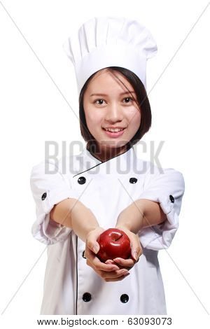 Chef Holding The Apple