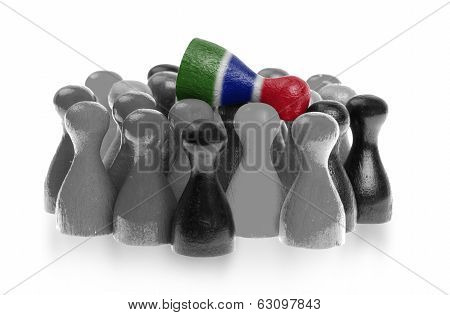 One Unique Pawn On Top Of Common Pawns