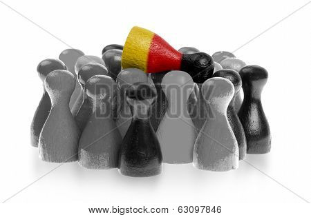 One Unique Pawn On Top Of Common Pawns