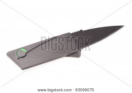 Folding knife isolated on white background