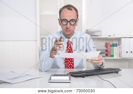 Warning manager or businessman - unsympathetic boss giving a cancellation 
